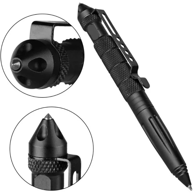 Tactical Pen Tool - Militärischer taktischer Stift, Notfall-Glasbrecher-Stift, multifunktionale Aluminiumlegierung,