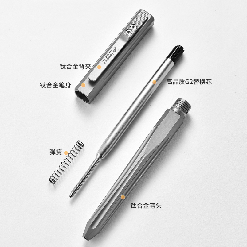 Tactical Pen Tool - Titan Sliding Dekompression Signatur Stift Pionier