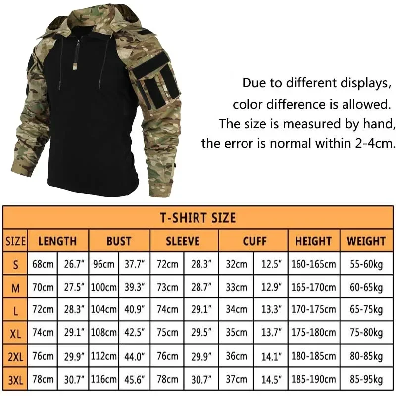 Hunting Outdoor Clothing - Taktische Hemden Camo Combat T-Shirt mit