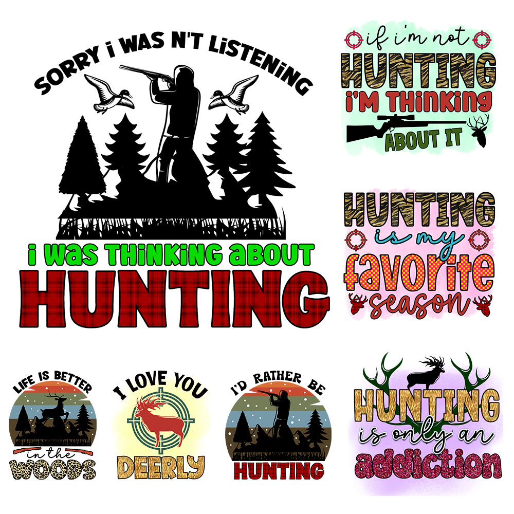 Outdoor Hunting Pictures - Aufbügelbare Patches für die Jagdsaison, DIY-T-Shirt,