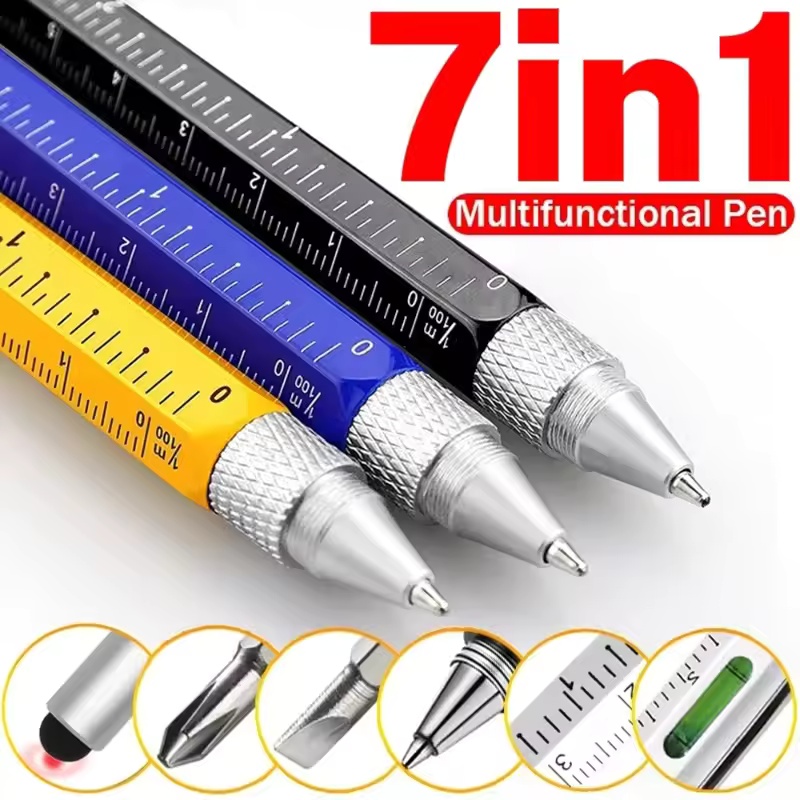 Tactical Pen Tool - 7-in-1 Multifunktionsstift Touchscreen-Stylus Kapazitiver Stift mit