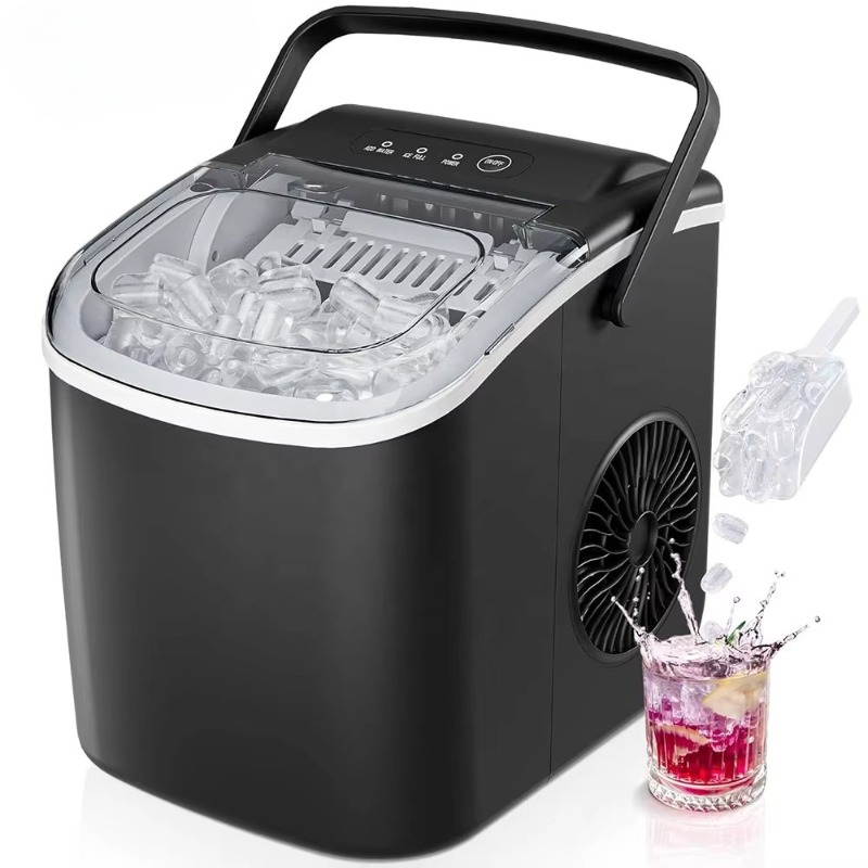 Outdoor Hunting Kitchen - Tragbare Tisch-Eiswürfelmaschine mit Tragegriff, automatische Eiswürfelmaschine